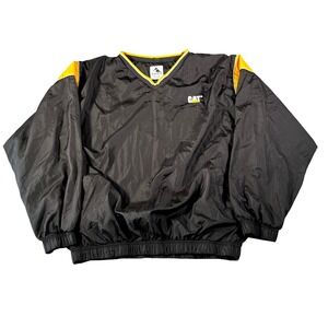 Augusta Sportswear Windbreaker Jacket Mens 2XL Yellow Black Mesh Lined Winter